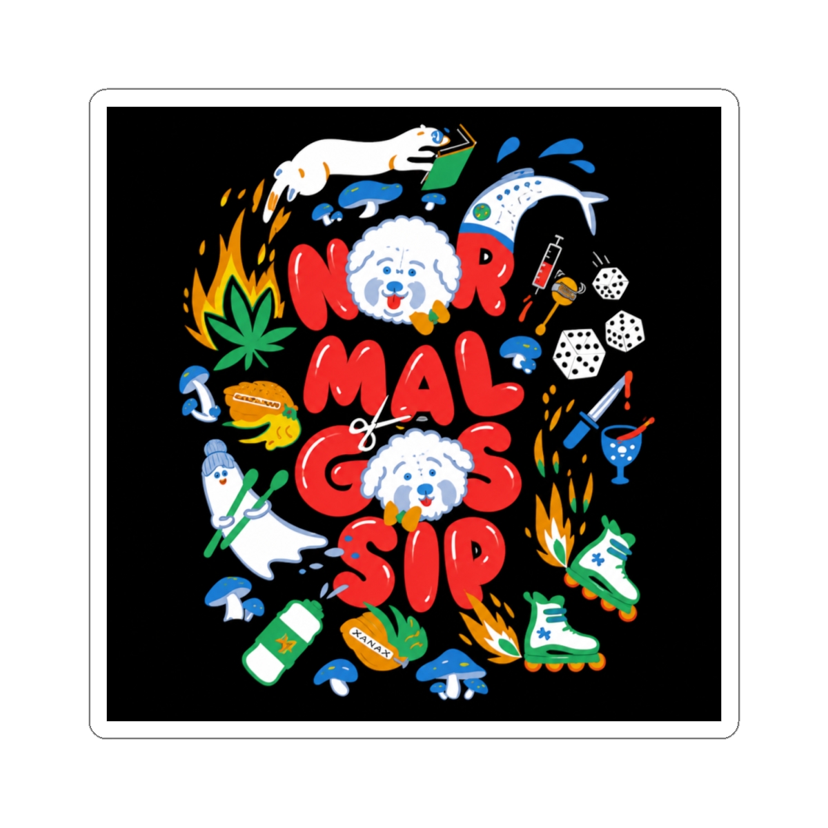 Normal Gossip 1 Sticker - alternate angle 1, merchandise