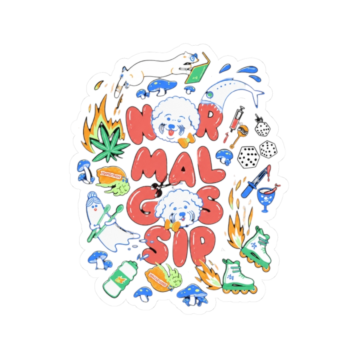 Normal Gossip merch Sticker - alternate angle 3, merchandise